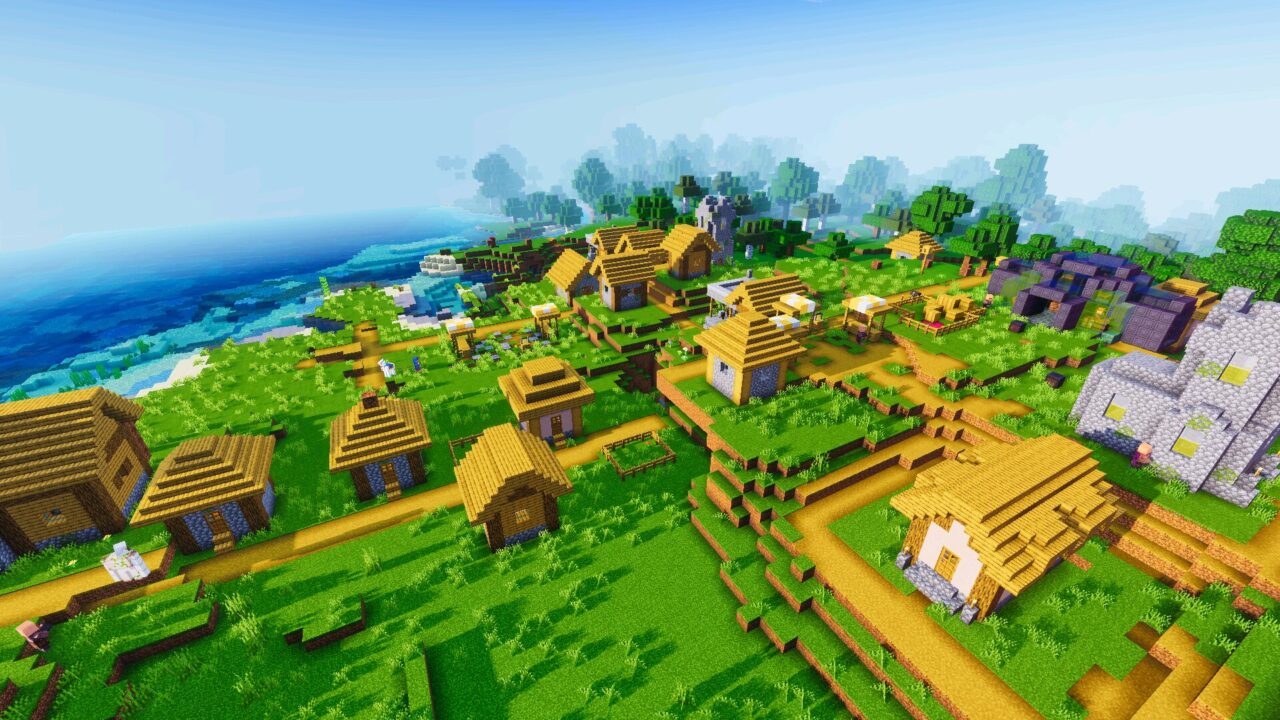 Village from Realism Visuals Shader for Minecraft PE