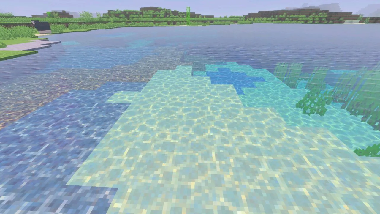 Water from Newb X Blissful HDR Shader for Minecraft PE