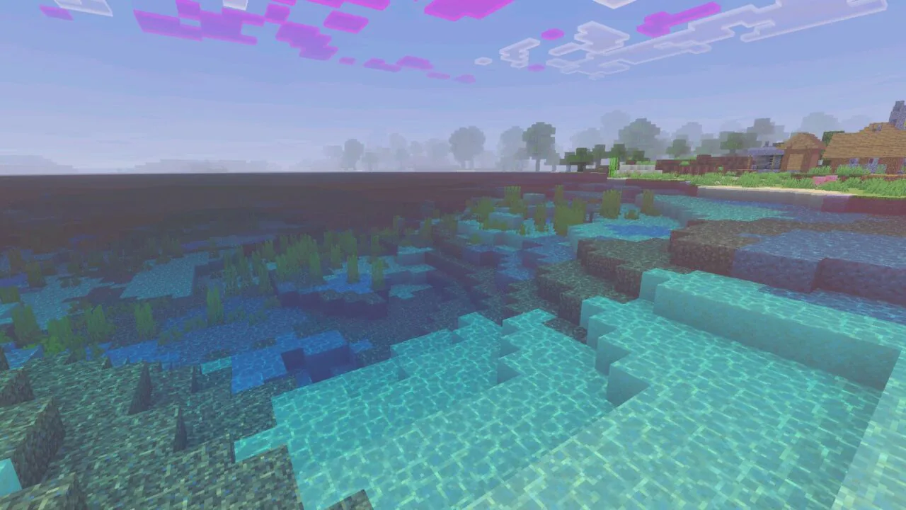 Water from Newb X Dawn Shader for Minecraft PE