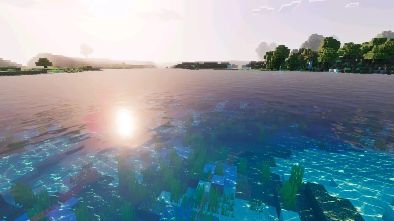 Water from Newb x Flamingo Shader for Minecraft PE