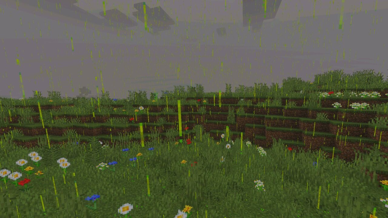 100 Days from Rain Mod for Minecraft Bedrock