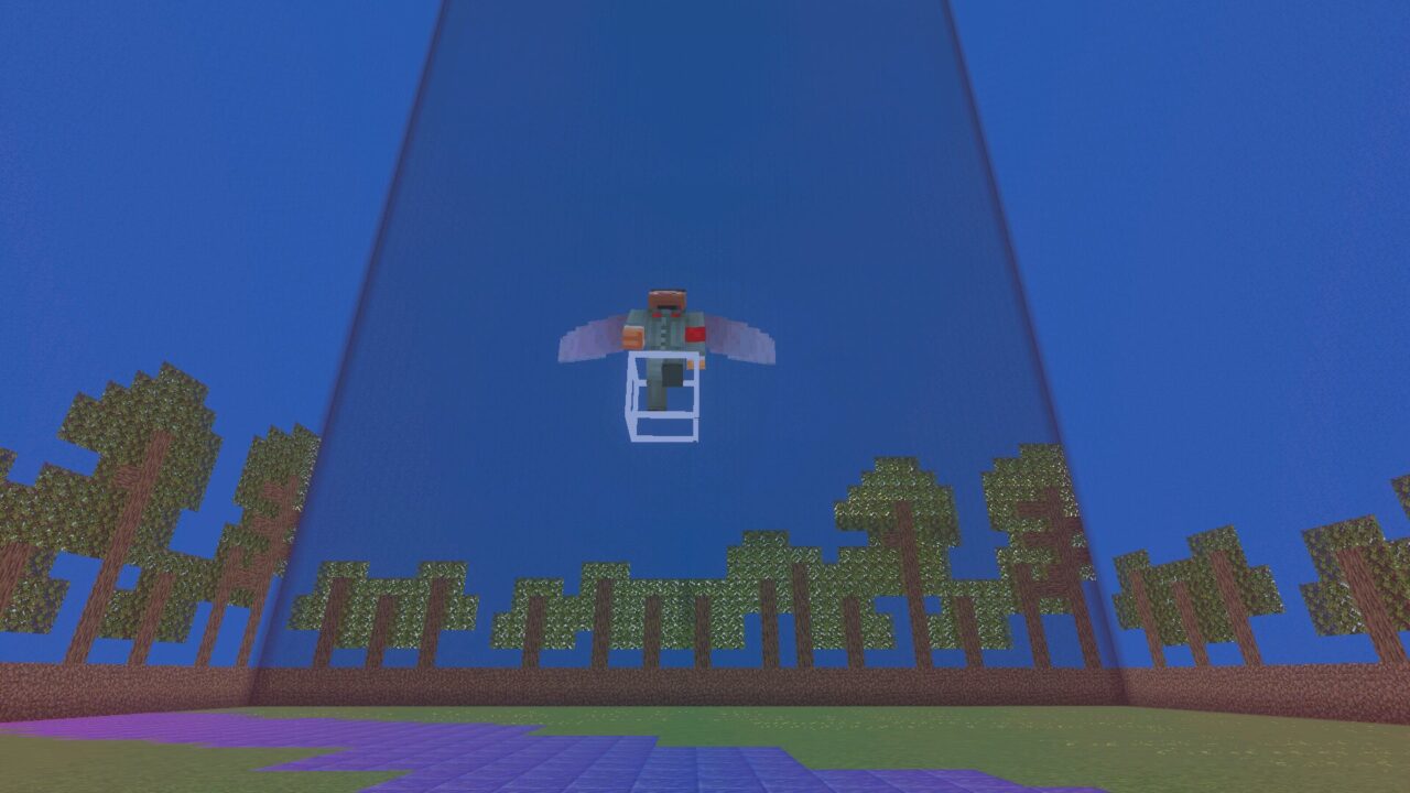 Aiming from Kevins Elytra Mace PvP Practice Map for Minecraft PE