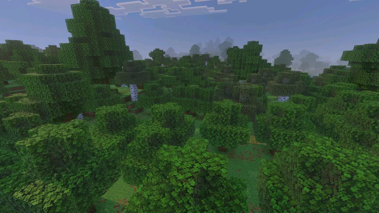 Forest from AziFy Truly Default Shader for Minecraft PE