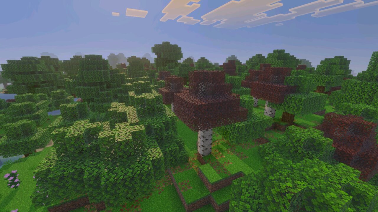 Forest from Cat RTX Shader for Minecraft PE