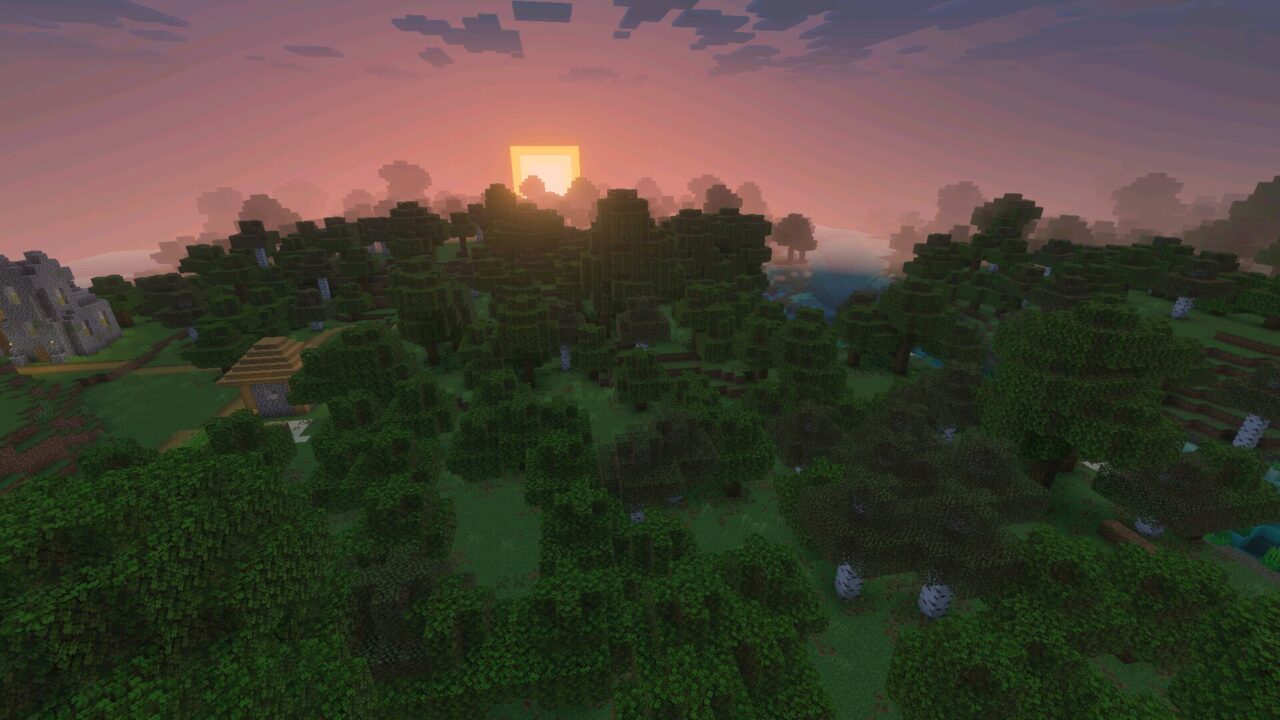 Forest from Grafika Shader for Minecraft PE