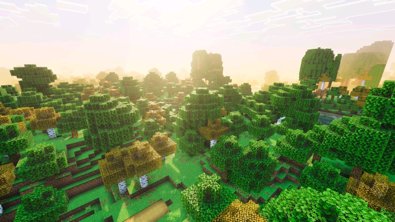 Forest from PureTone Visuals Shader for Minecraft Bedrock