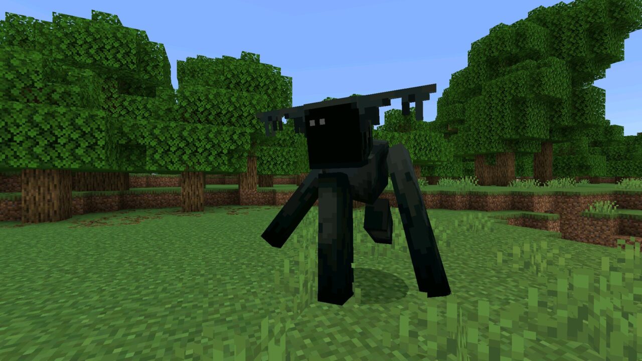 Stalker from Liminal Dimension mod for Minecraft Bedrock