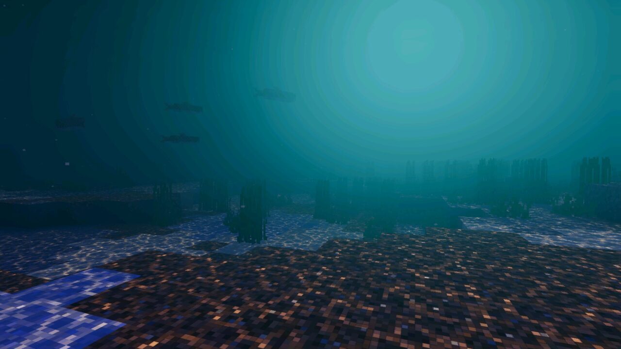 Underwater from Vibrant Visuals Extreme Shader for Minecraft PE