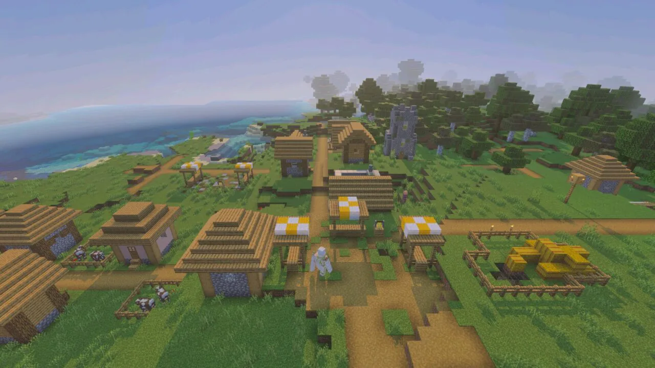 Village from AziFy Truly Default Shader for Minecraft PE