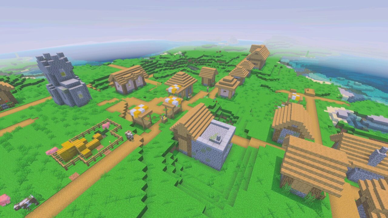 Village from Gemini Ultra Boost Shader Minecraft PE
