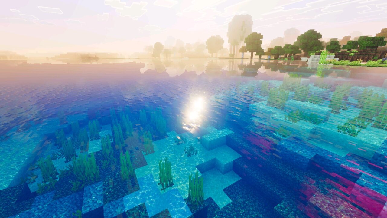 Water from PureTone Visuals Shader for Minecraft Bedrock