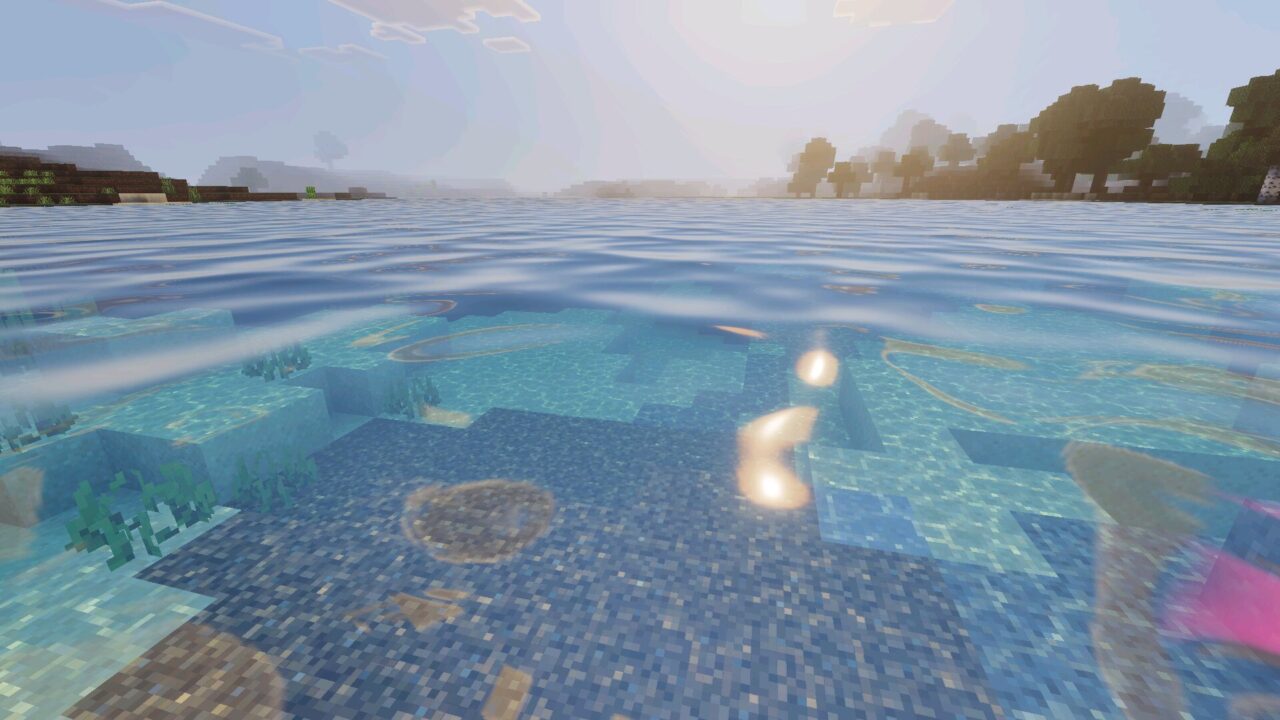 Water from Vibrant Visuals Extreme Shader for Minecraft PE