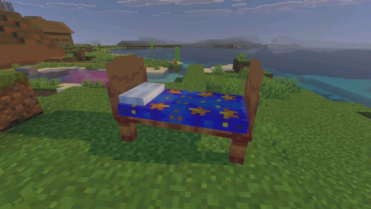 Bed from Peppa Pig Dweller Mod for Minecraft Bedrock