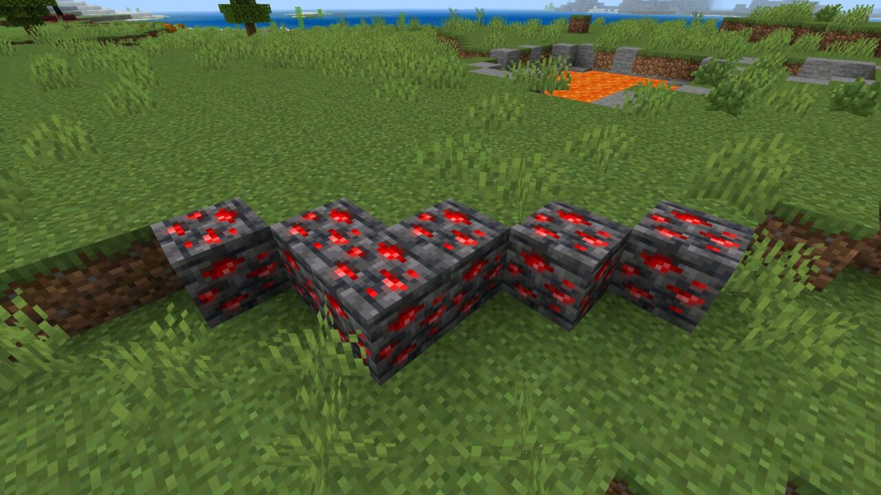 Deepslate Redstone from Ore Boost Mod for Minecraft Bedrock