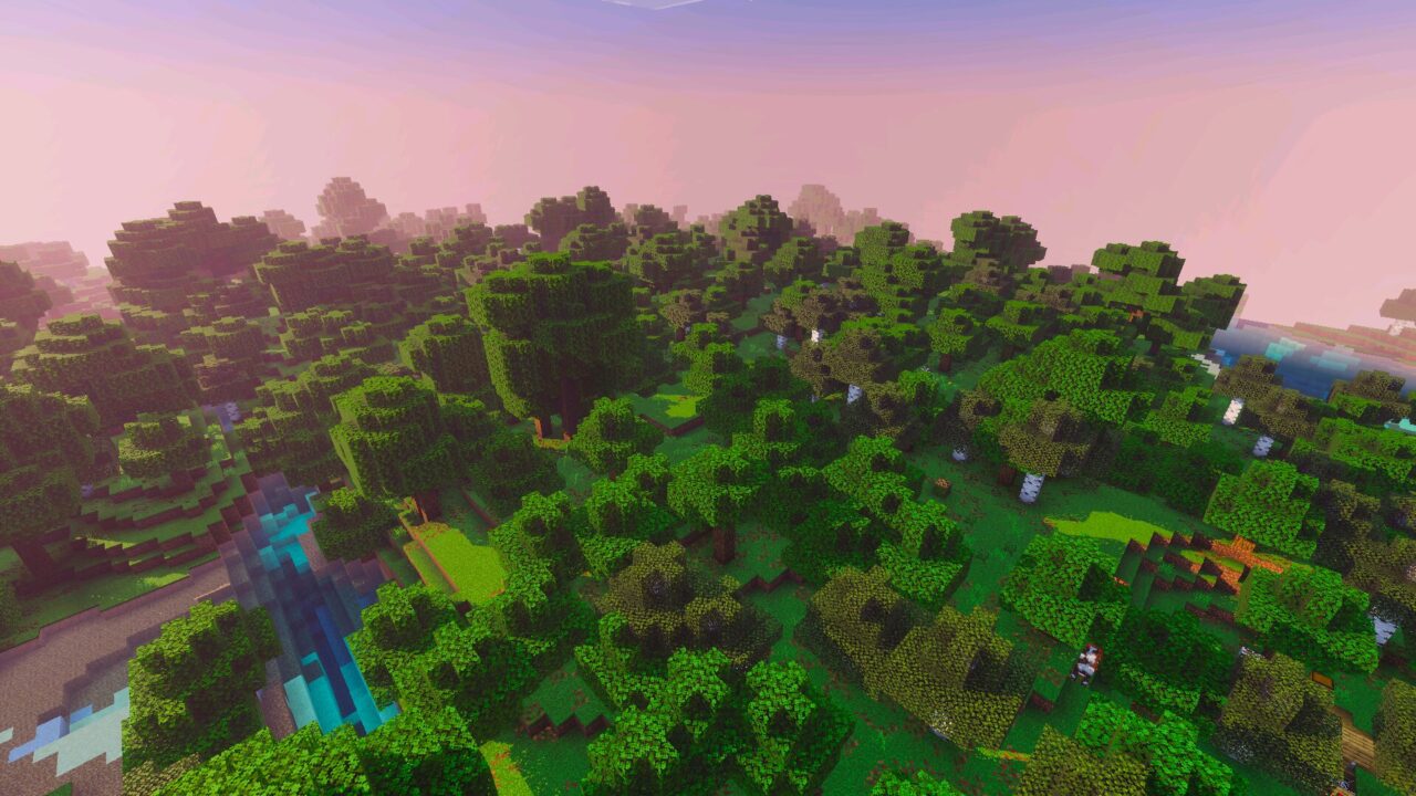 Forest from Arvix Visuals Shader for Minecraft Bedrock