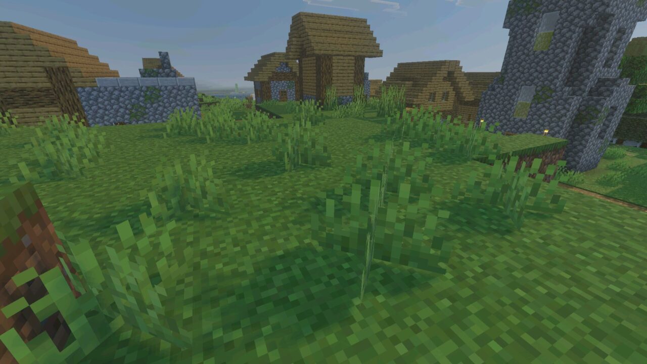 Grass from Gurjar X Shader for Minecraft Bedrock