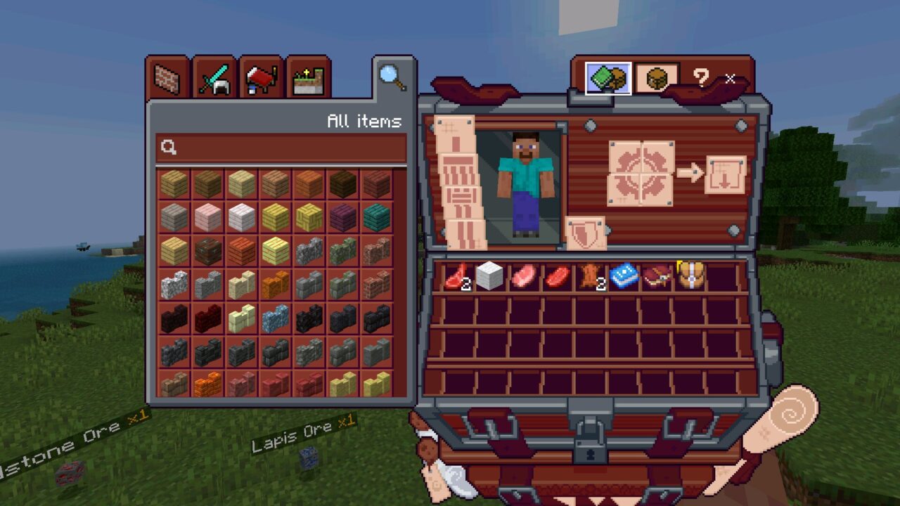 Inventory from Bedrock Reimagined Mod for Minecraft PE