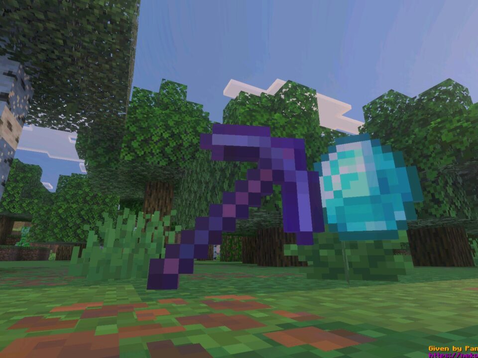Leaves Give OP Items Mod for Minecraft Bedrock