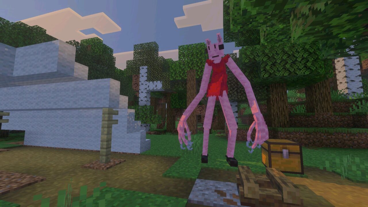 Monster from Peppa Pig Dweller Mod for Minecraft Bedrock