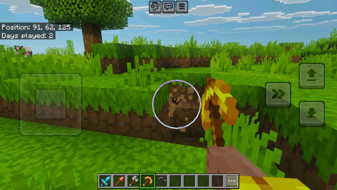 Pickaxe from View Model Texture Pack for Minecraft Bedrock