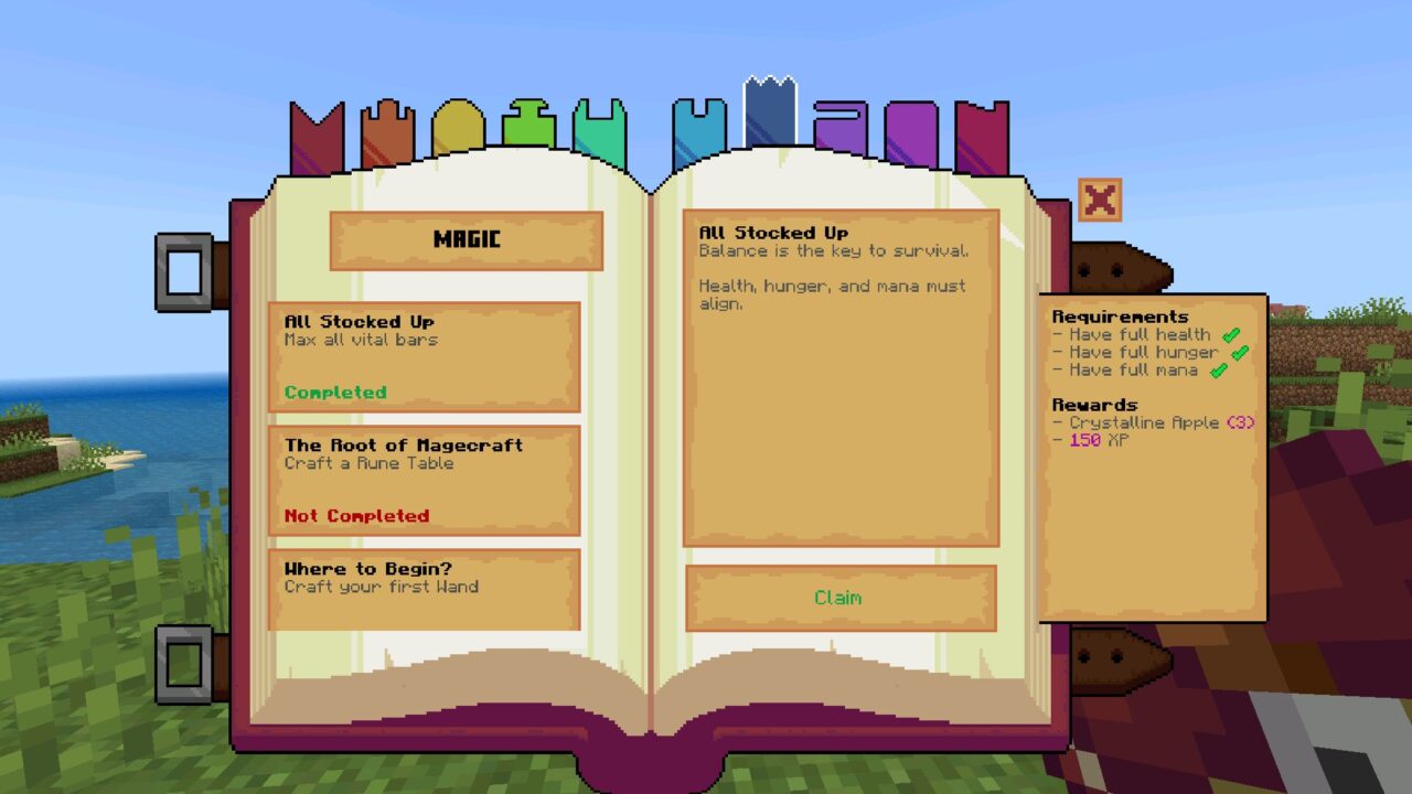 Quests from Bedrock Reimagined Mod for Minecraft PE