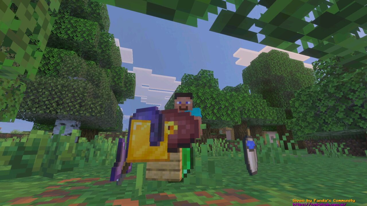 Steve from Leaves Give OP Items Mod for Minecraft Bedrock