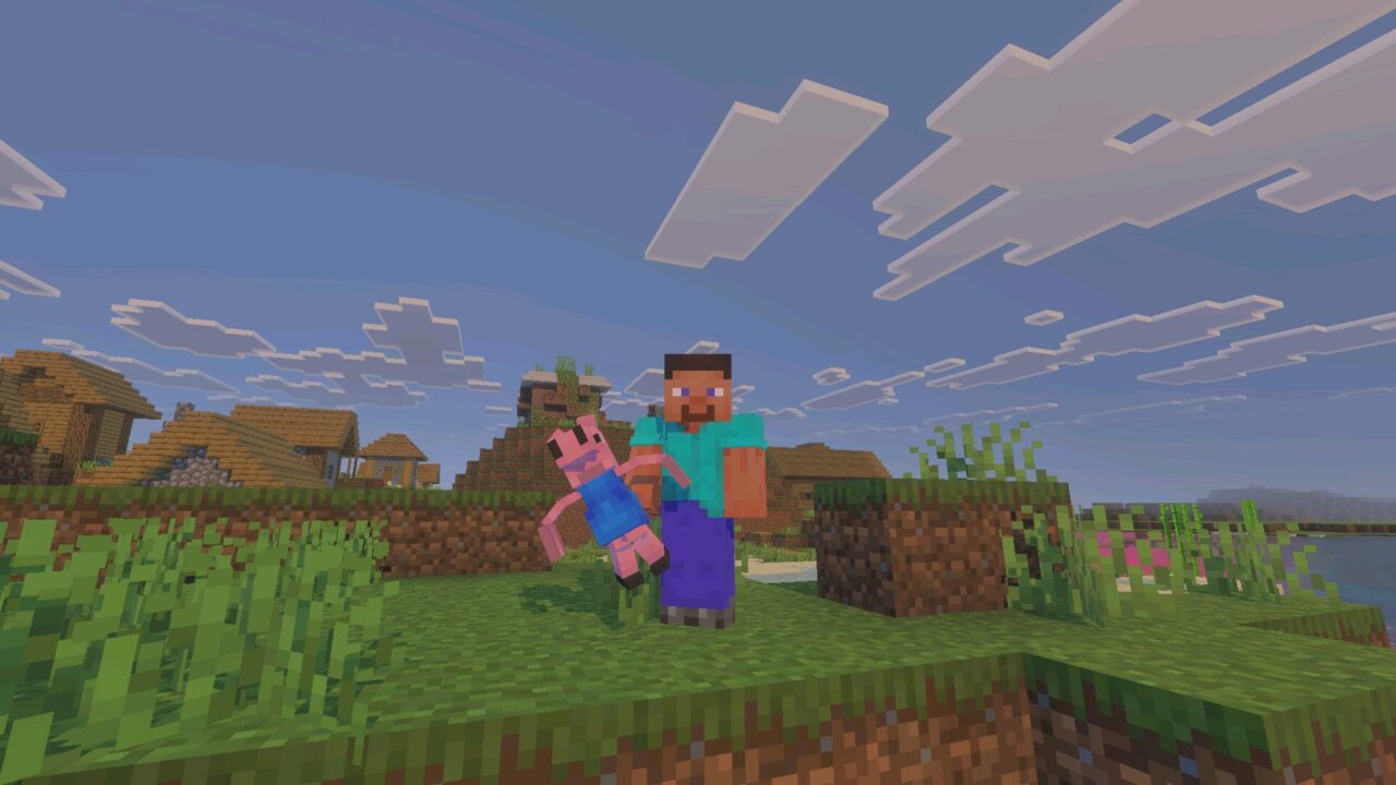 Steve from Peppa Pig Dweller Mod for Minecraft Bedrock