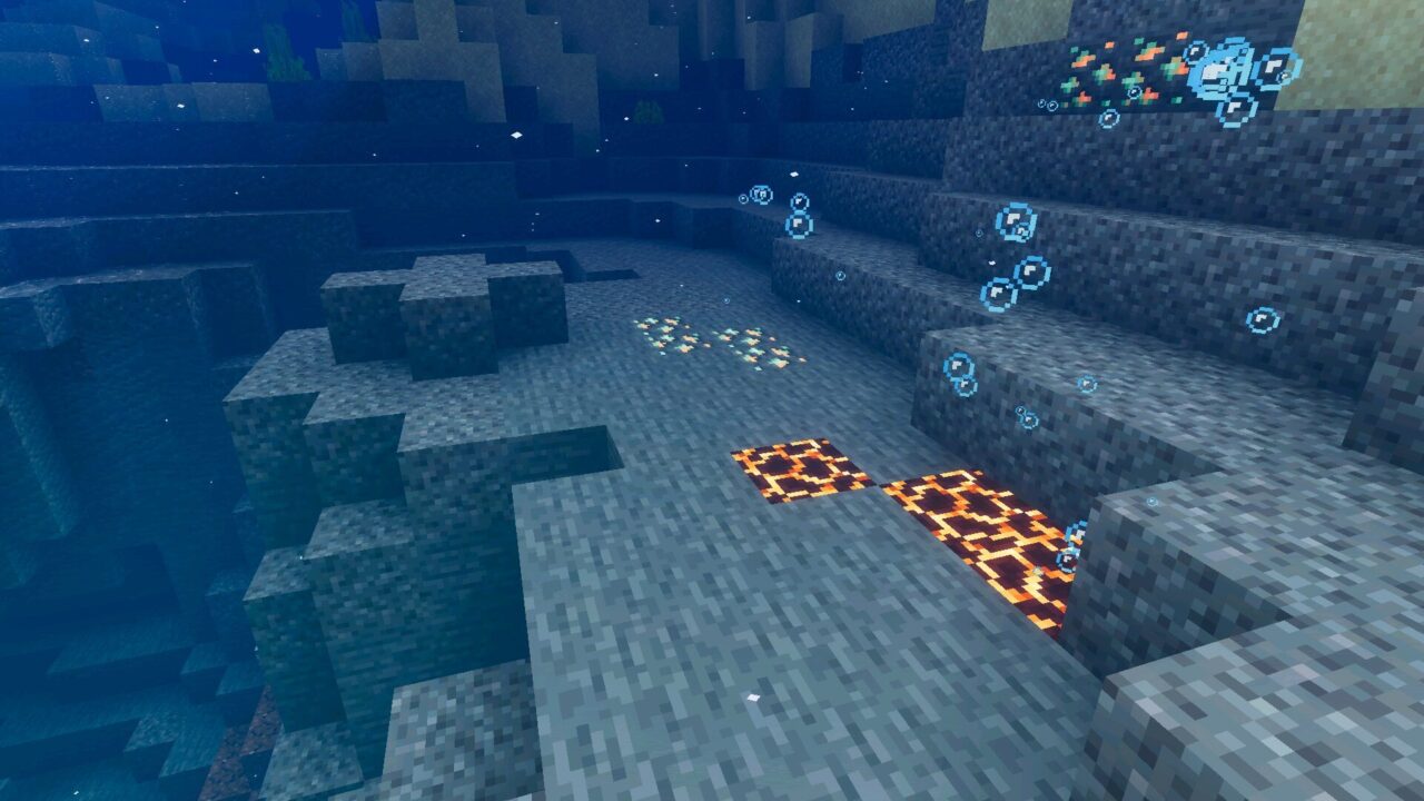 Underwater from Glacier Visuals Shader for Minecraft Bedrock
