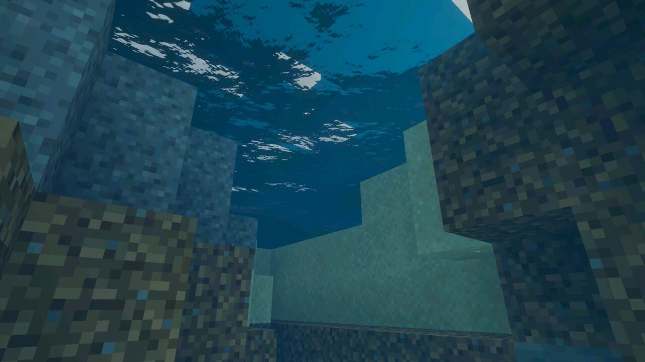 Underwater from Gurjar X Shader for Minecraft Bedrock