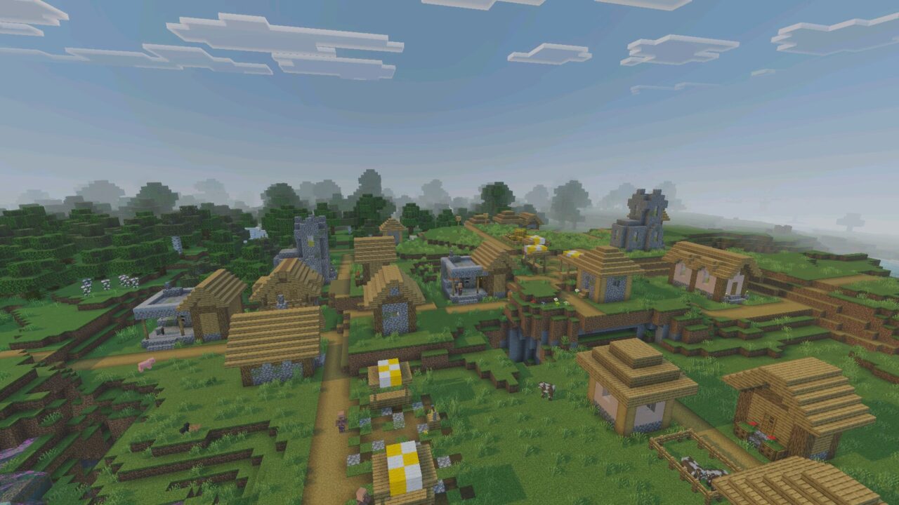 Village from Gurjar X Shader for Minecraft Bedrock