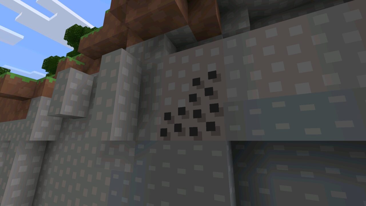 Coal from Bloxd io Mode Texture Pack for Minecraft Bedrock