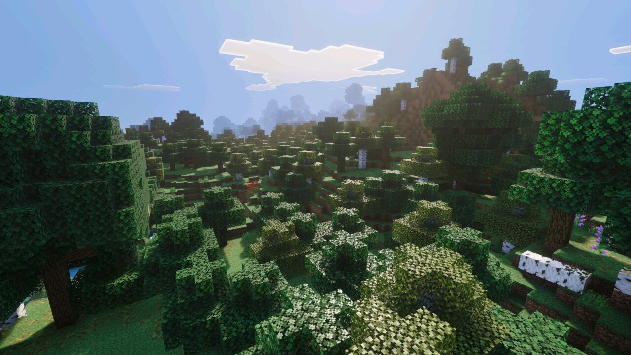 Forest from Arce Visuals Shader for Minecraft Bedrock
