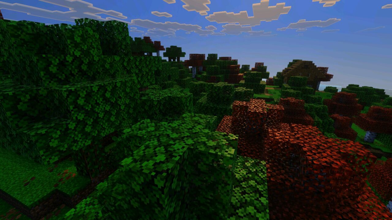 Forest from Daydream Visuals Shader for Minecraft Bedrock