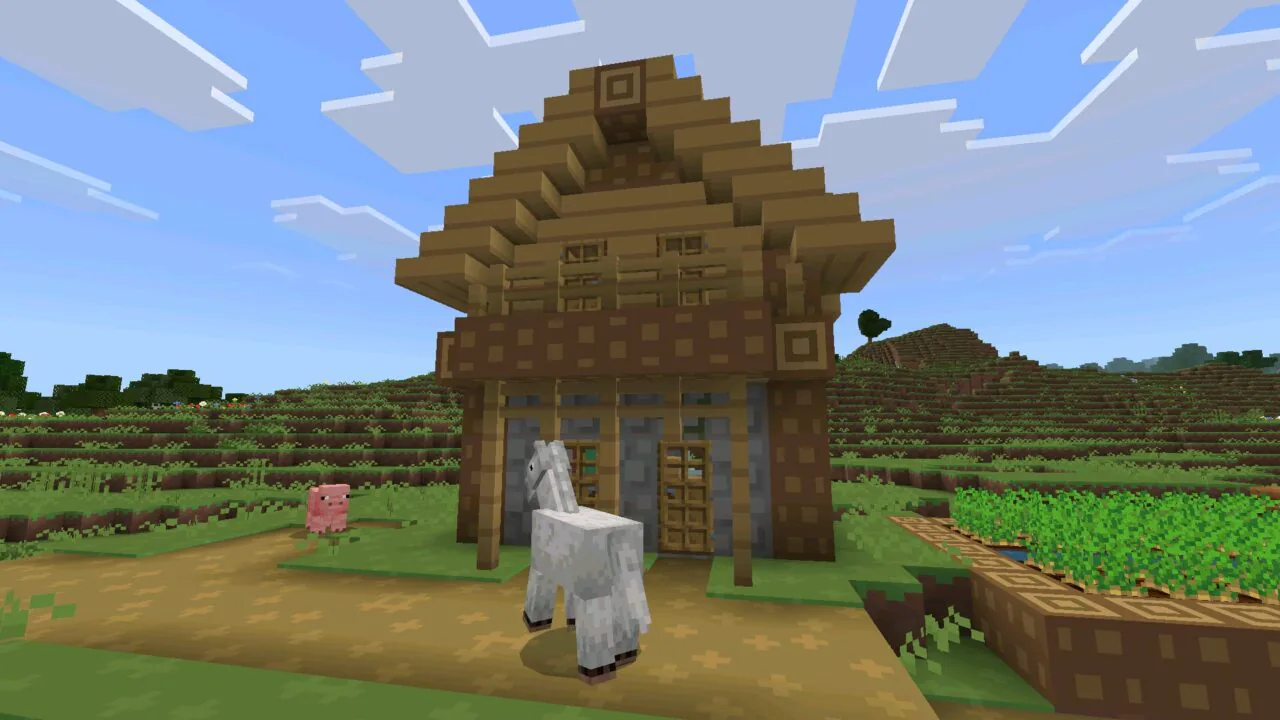 House from Bloxd io Mode Texture Pack for Minecraft Bedrock