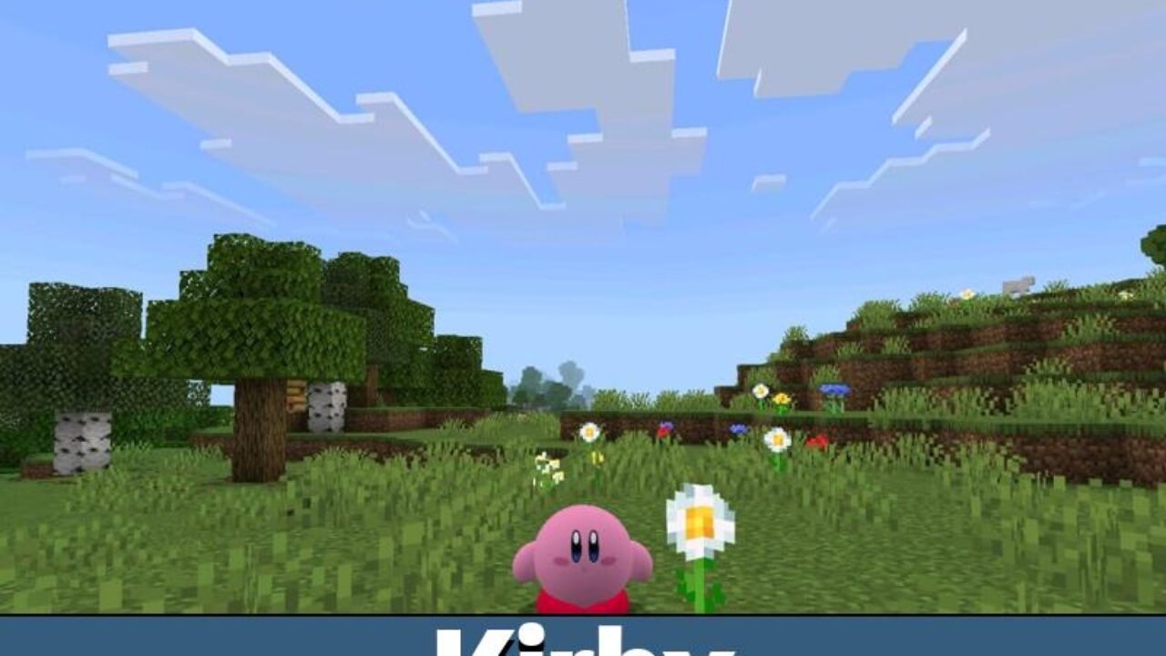 Kirby from 5D Skins Mod for Minecraft Bedrock