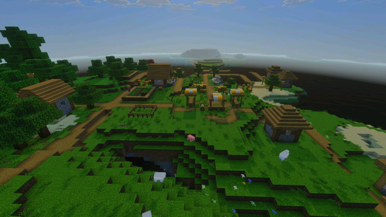 Village from Daydream Visuals Shader for Minecraft Bedrock